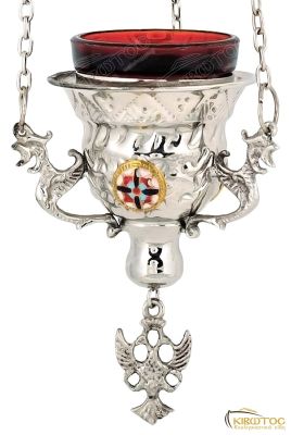 Καντήλι Νικελωμένο Κρεμαστό με Σμάλτο