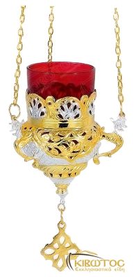 Καντήλι Δίχρωμο Επίχρυσο Κρεμαστό