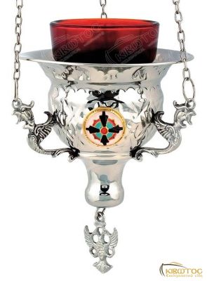 Καντήλι Νικελωμένο Κρεμαστό με Σμάλτο