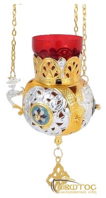 Καντήλι Δίχρωμο Επίχρυσο Κρεμαστό 