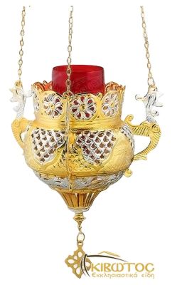 Καντήλι Δίχρωμο Επίχρυσο Κρεμαστό