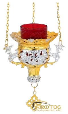 Καντήλι Δίχρωμο Επίχρυσο Κρεμαστό