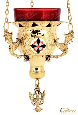 Καντήλι Μπρούτζινο Κρεμαστό με Σμάλτο