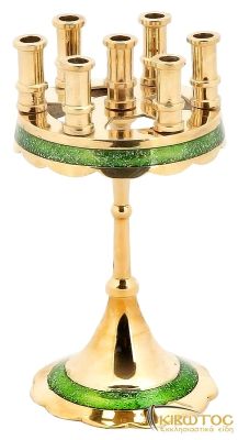 Κηροπήγιο Επτάκερο Μπρούτζινο με Σμάλτο