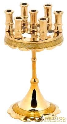Κηροπήγιο Επτάκερο Μπρούτζινο με Σμάλτο