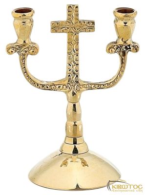 Κηροπήγιο Δίκερο Μπρούτζινο