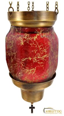 Καντήλι Συρόμενο Φυσητό Γυαλί Κόκκινο