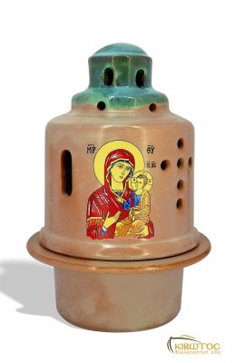 Καντήλι Πήλινο Βυζαντινό Δίχρωμο