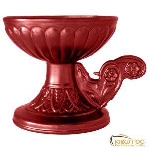 Λιβανιστήρι Θυμιατό Αλουμινίου Κούπα Κόκκινο