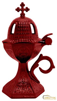 Λιβανιστήρι Θυμιατό Αλουμινίου Εκκλησία Κόκκινο