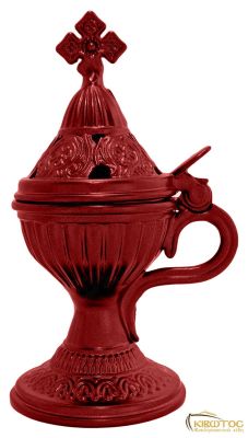 Λιβανιστήρι Θυμιατό Αλουμινίου Βυζαντινό Κόκκινο