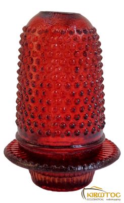 Καντήλι Γυάλινο Σπυρωτό Κόκκινο