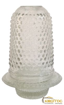 Καντήλι Γυάλινο Σπυρωτό Διάφανο