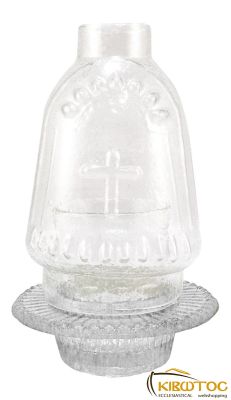 Καντήλι Γυάλινο Σταυρός Διάφανο