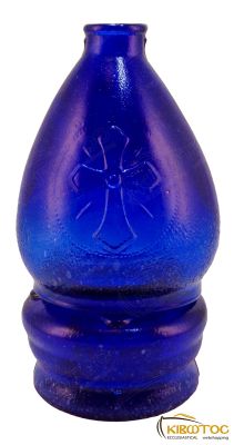 Καντήλι Γυάλινο Σταυρός Μπλε