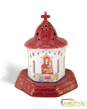 Καντήλι Πήλινο Εκκλησία Κόκκινο