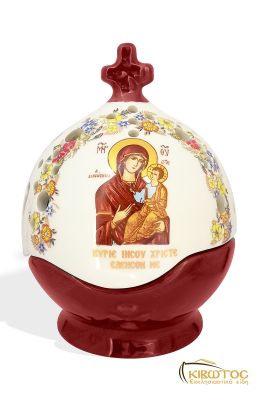 Καντήλι Πήλινο Ρόδι Κόκκινο