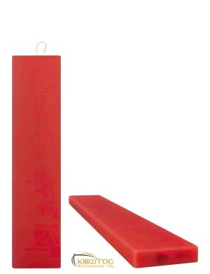 Λαμπάδα Κόκκινη Πλακέ Φαρδιά