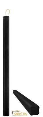 Λαμπάδα Μαύρη Τετράγωνη Μεσαία