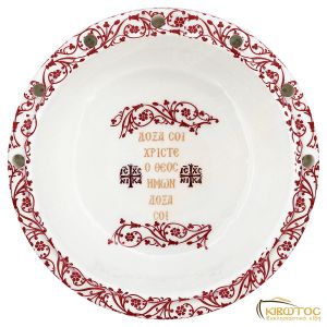 Πιατέλα Ευχελαίου Πήλινη Κόκκινη