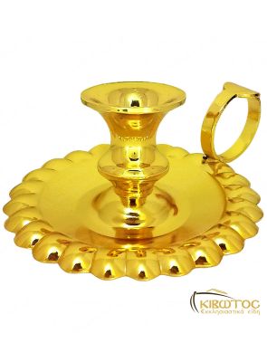 Μονόκερο Κηροπήγιο Επιχρυσωμένο με Λαβή