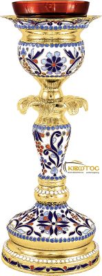 Ακοίμητο Καντήλι Επίχρυσο με Σμάλτο Σχέδιο Βυζαντινό