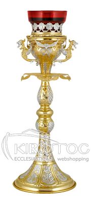 Ακοίμητο Καντήλι Δίχρωμο Αγιορείτικο Σχέδιο Δράκοι