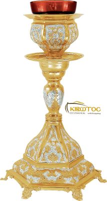 Ακοίμητο Καντήλι Δίχρωμο Εξάγωνο Σχέδιο Βυζαντινό