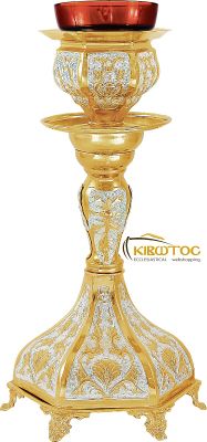 Ακοίμητο Καντήλι Δίχρωμο Εξάγωνο Σχέδιο Άμπελος