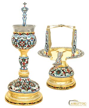 Δισκοπότηρο Σετ Ρωσικό Σμάλτινο Σχέδιο