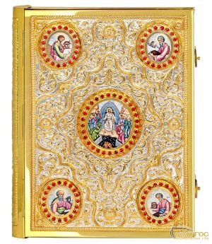 Ευαγγέλιο Δίχρωμο Σκαλιστό με Εικόνες