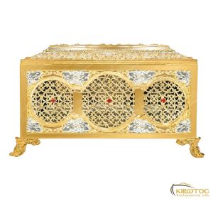 Κουτί Προηγιασμένης Δίχρωμο Επίχρυσο Διάτρητο