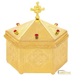 Κουτί Προηγιασμένης Εξάγωνο Επίχρυσο