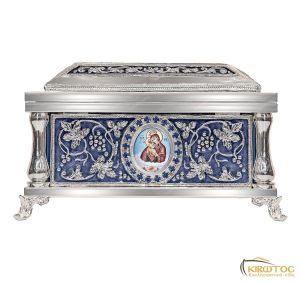 Κουτί Προηγιασμένης Επάργυρο με Σμάλτο και Εικόνα