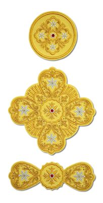 Αρχιερατικοί Σταυροί Σετ με Ημιπολυτίμους Λίθους