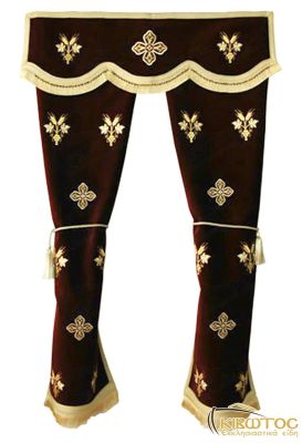 Φορεσιά Εικόνας με Χρυσοκεντημένα Άνθη και Σταυρό