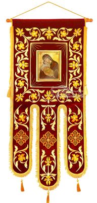 Λάβαρο Εκκλησιαστικό Βελούδινο 150x65cm Σχέδιο Άμπελος 