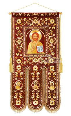 Λάβαρο Εκκλησιαστικό 155x75cm Σχέδιο Τριαντάφυλλο