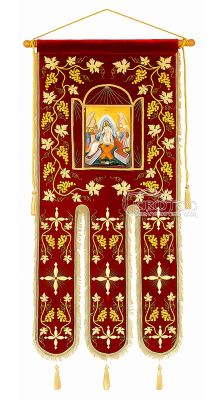 Λάβαρο Εκκλησιαστικό Βελούδινο 135x65cm Σχέδιο Άμπελος 