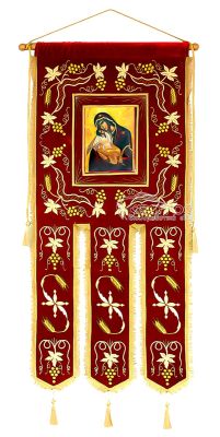 Λάβαρο Εκκλησιαστικό 135x65cm Σχέδιο Άμπελος και Στάχυ