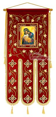 Λάβαρο Εκκλησιαστικό Βελούδινο 135x65cm Σχέδιο Άμπελος 