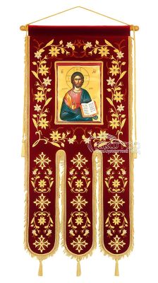 Λάβαρο Εκκλησιαστικό Βελούδινο 135x65cm Σχέδιο Άμπελος 