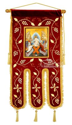 Λάβαρο Εκκλησιαστικό Βελούδινο 90x45cm Σχέδιο Άμπελος 