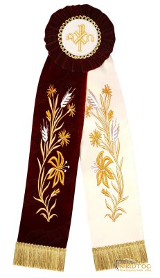 Κορδέλα Στολισμού Σχέδιο Σίτος και Λουλούδια