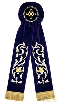 Κορδέλα Στολισμού Μπλε Σχέδιο Λουλούδι