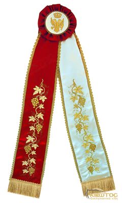 Κορδέλα Δίχρωμη Στολισμού Σχέδιο Άμπελος