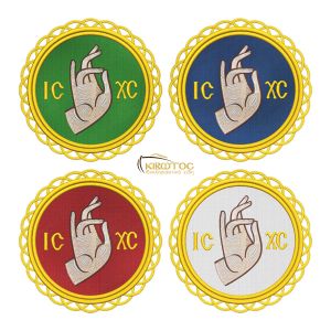 Ριπίδιο Χρυσοκέντητο Σατέν Ευλογία