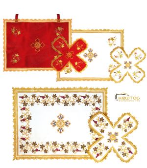 Κάλυμμα Αγίου Δισκοπότηρου Σατέν Άμπελος