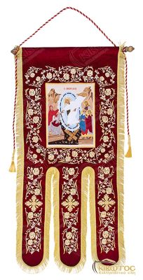 Λάβαρο Βελούδινο με Κεντημένη Παράσταση Ανάσταση