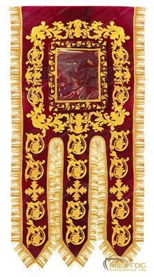 Λάβαρο Βελούδινο Χρυσοκέντητο Λουλούδι